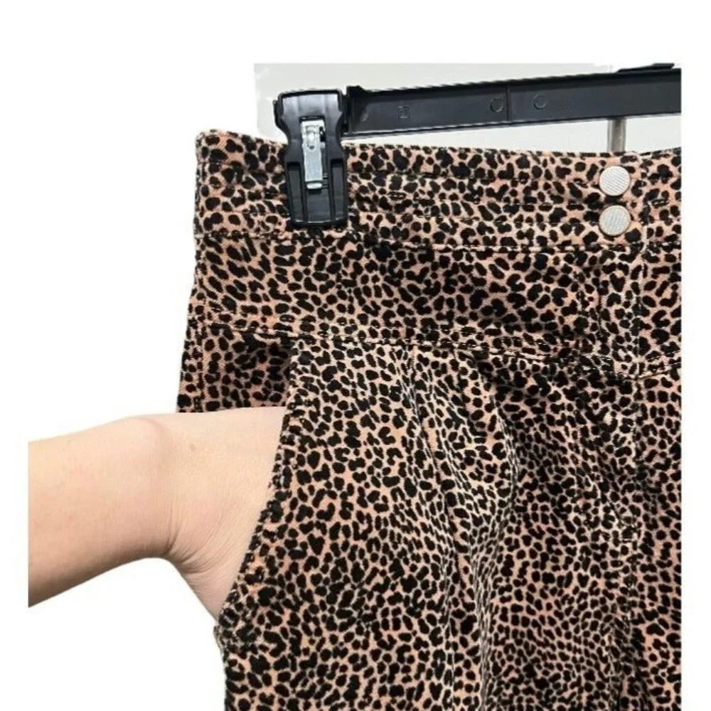 Anthropologie Kalea Leopard Print Corduroy Joggers Size Medium - Picture 5 of 11